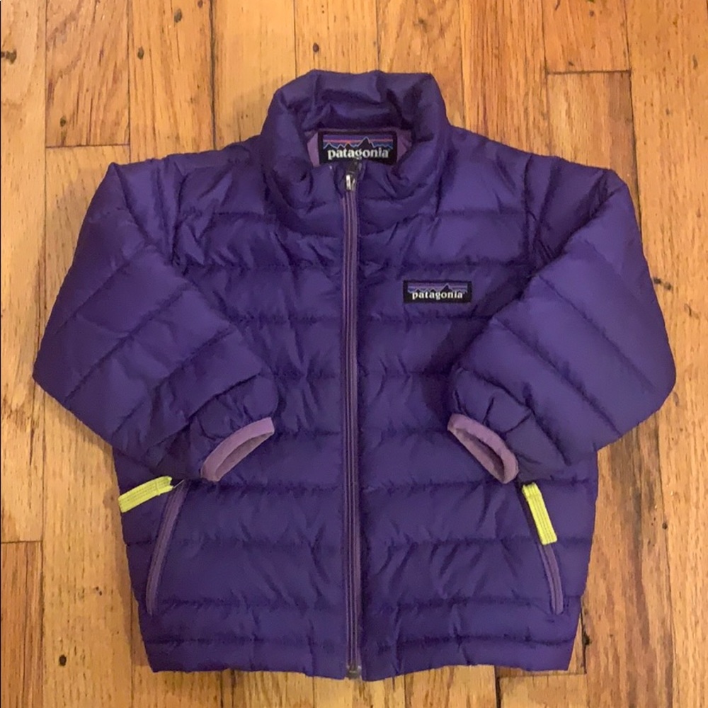 Patagonia purple down jacket 6-12 months